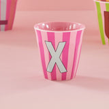 Melamine Cup - X - Pink - Stripes van Rice | Kids Conceptstore Le Fanfare