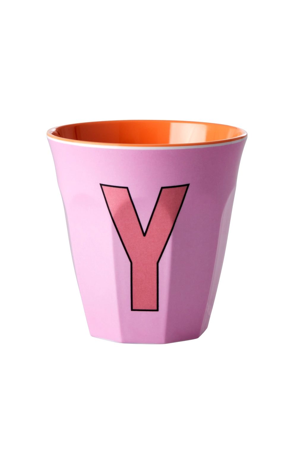 Melamine Cup - Y - Pink van Rice | Kids Conceptstore Le Fanfare