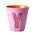 Melamine Cup - Y - Pink van Rice | Kids Conceptstore Le Fanfare