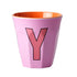 Melamine Cup - Y - Pink van Rice | Kids Conceptstore Le Fanfare