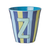 Melamine Cup - Z - Blue - Stripes van Rice | Kids Conceptstore Le Fanfare