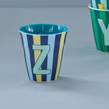 Melamine Cup - Z - Blue - Stripes van Rice | Kids Conceptstore Le Fanfare