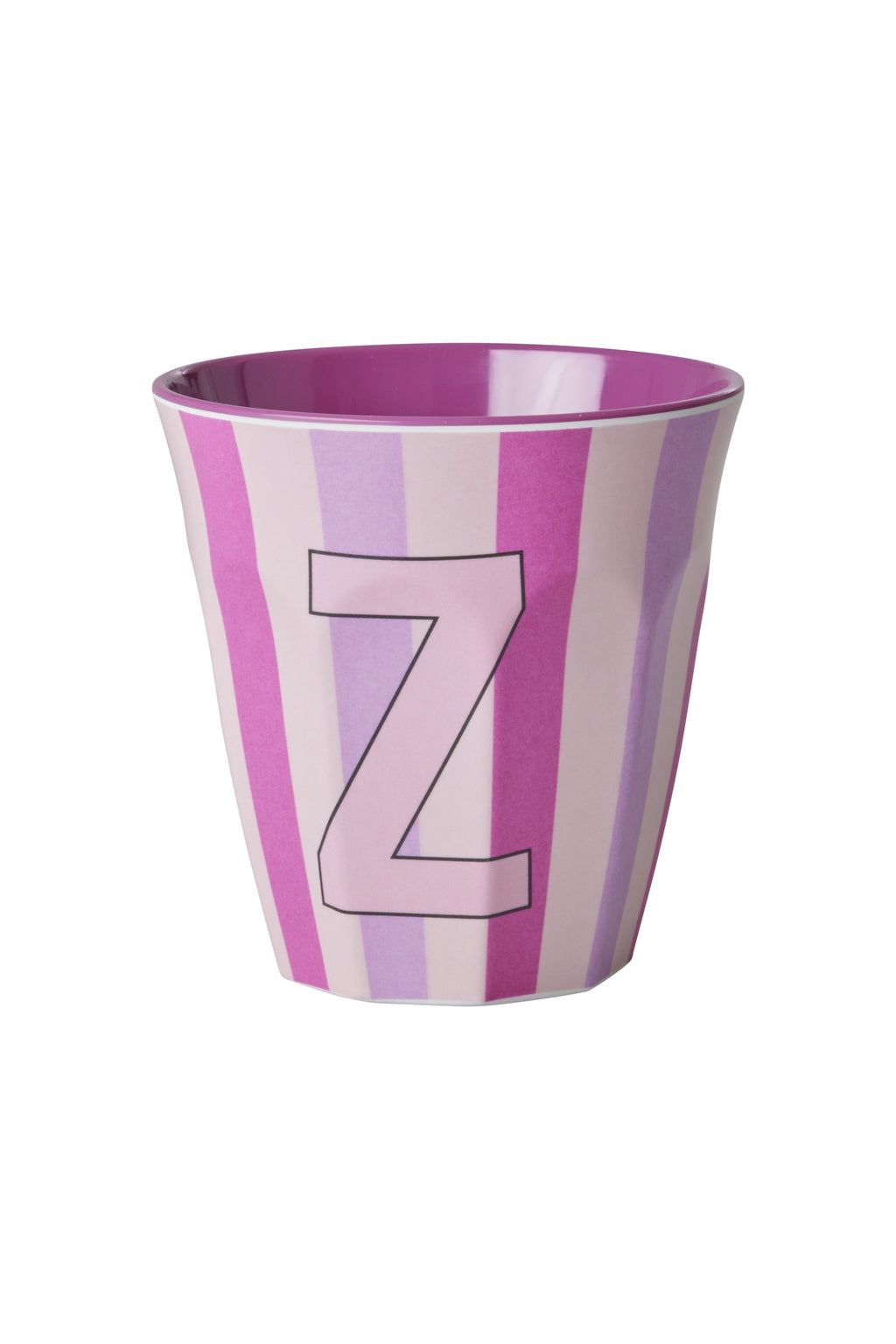 Melamine Cup - Z - Purple - Stripes van Rice | Kids Conceptstore Le Fanfare