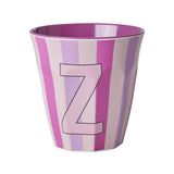 Melamine Cup - Z - Purple - Stripes van Rice | Kids Conceptstore Le Fanfare