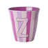 Melamine Cup - Z - Purple - Stripes van Rice | Kids Conceptstore Le Fanfare