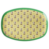 Melamine Rectangular Plate with Yellow Snoopy Print van Rice | Kids Conceptstore Le Fanfare