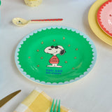 Melamine Side Plate with Green Snoopy Print van Rice | Kids Conceptstore Le Fanfare