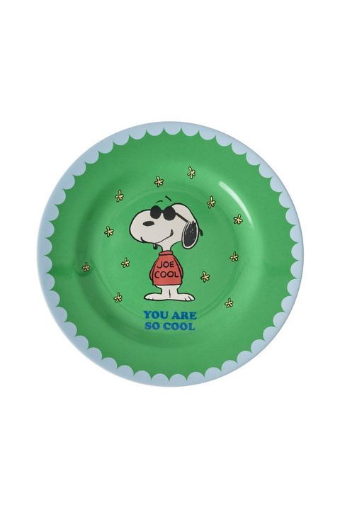 Melamine Side Plate with Green Snoopy Print van Rice | Kids Conceptstore Le Fanfare