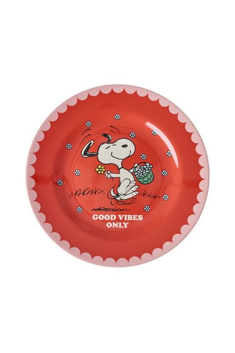 Melamine Side Plate with Red Snoopy Print van Rice | Kids Conceptstore Le Fanfare