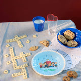 Melamine Side Plate with Soft Blue Snoopy Print van Rice | Kids Conceptstore Le Fanfare