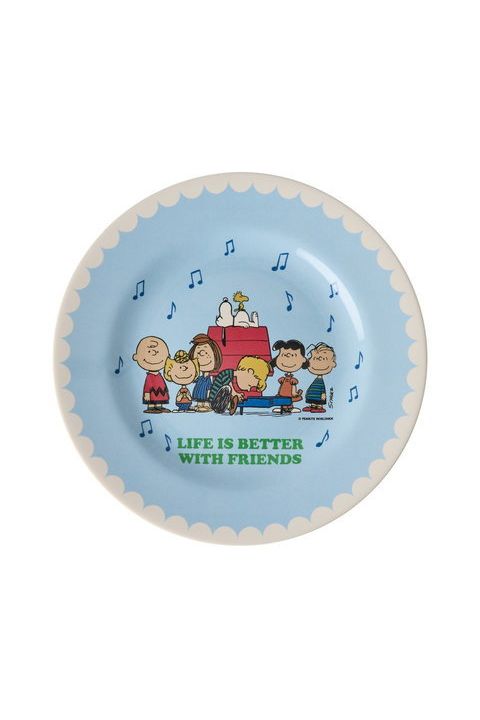 Melamine Side Plate with Soft Blue Snoopy Print van Rice | Kids Conceptstore Le Fanfare