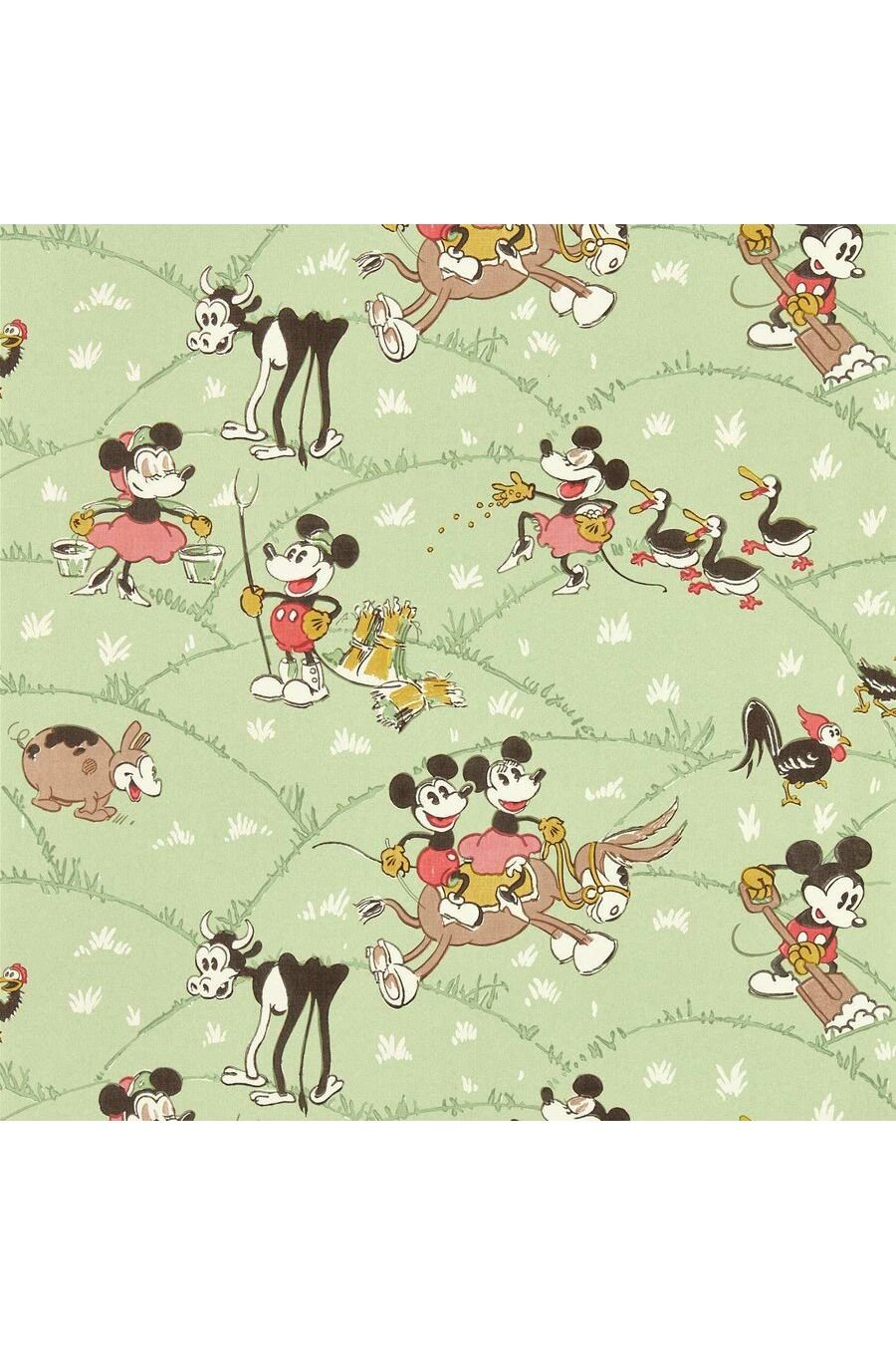 Mickey At The Farm - Macaron Green van Disney Home x Sanderson | Kids Conceptstore Le Fanfare