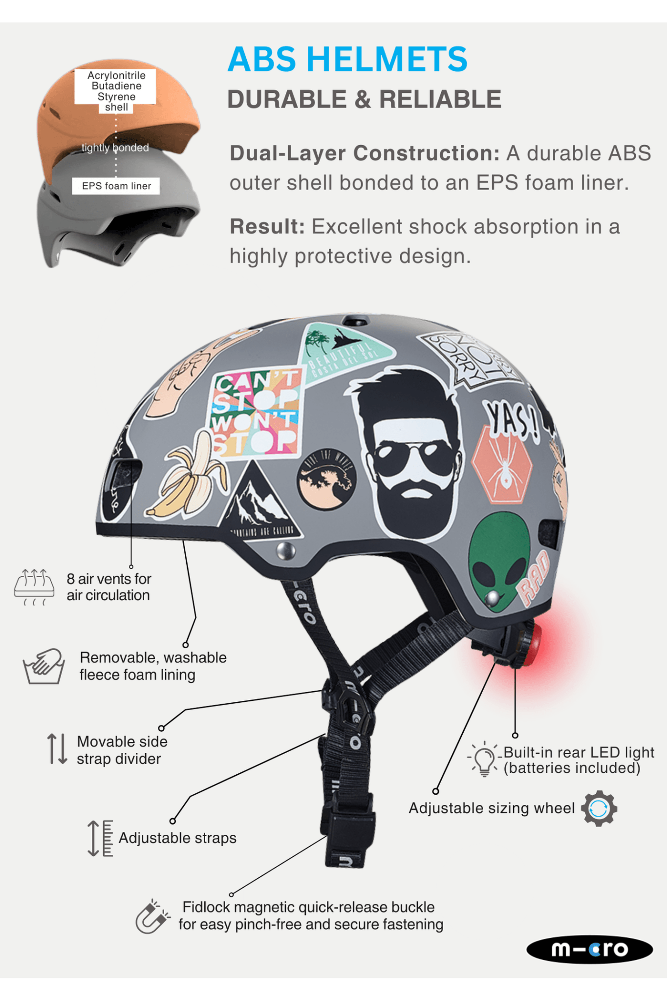 Micro Helm Stickers van Micro Step | Kids Conceptstore Le Fanfare