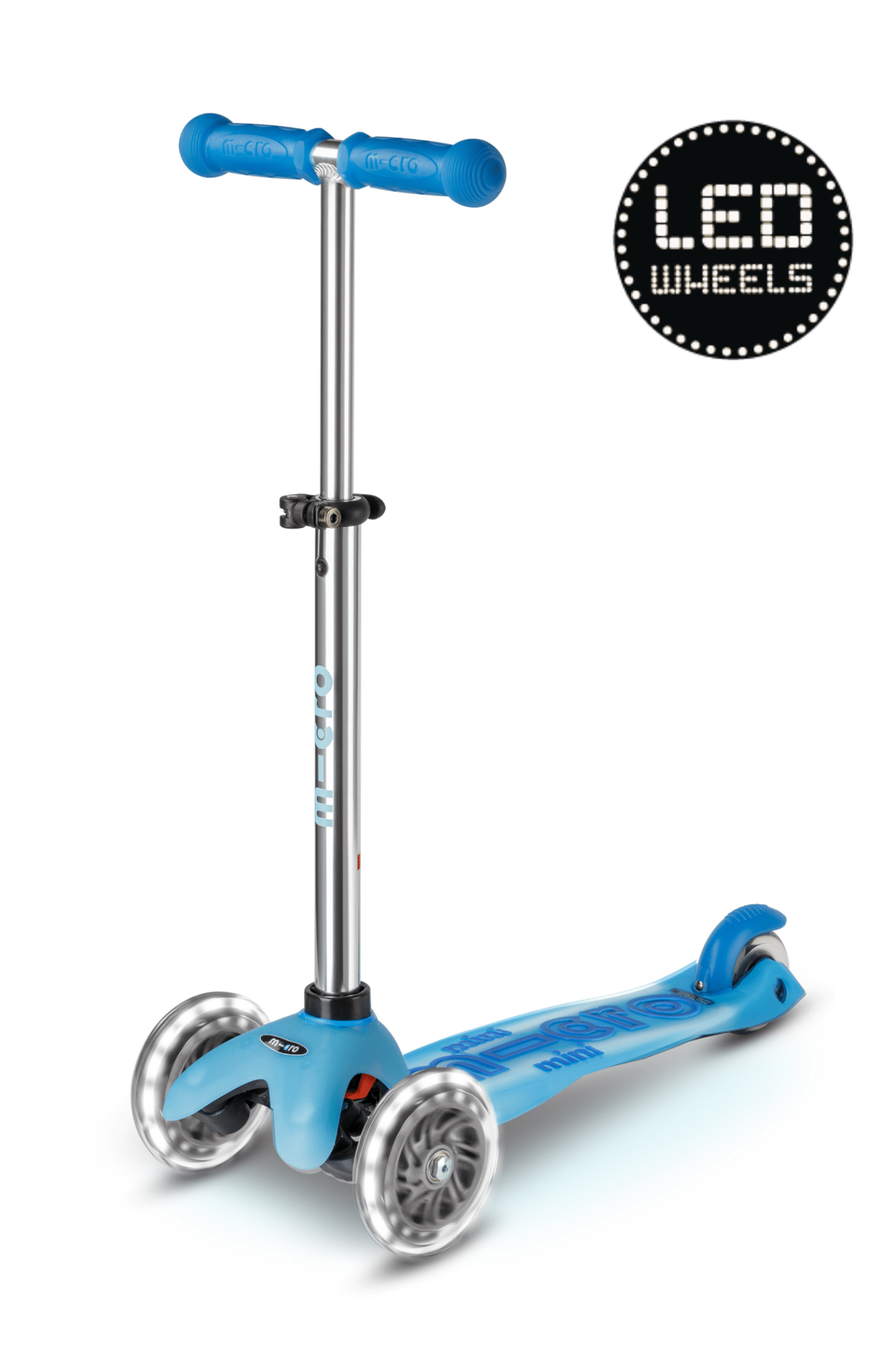 Micro Mini Deluxe Glow LED Plus arctic blue van Micro Step | Kids Conceptstore Le Fanfare