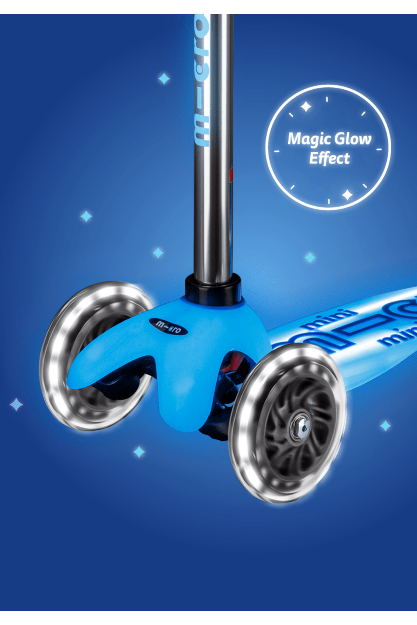 Micro Mini Deluxe Glow LED Plus arctic blue van Micro Step | Kids Conceptstore Le Fanfare