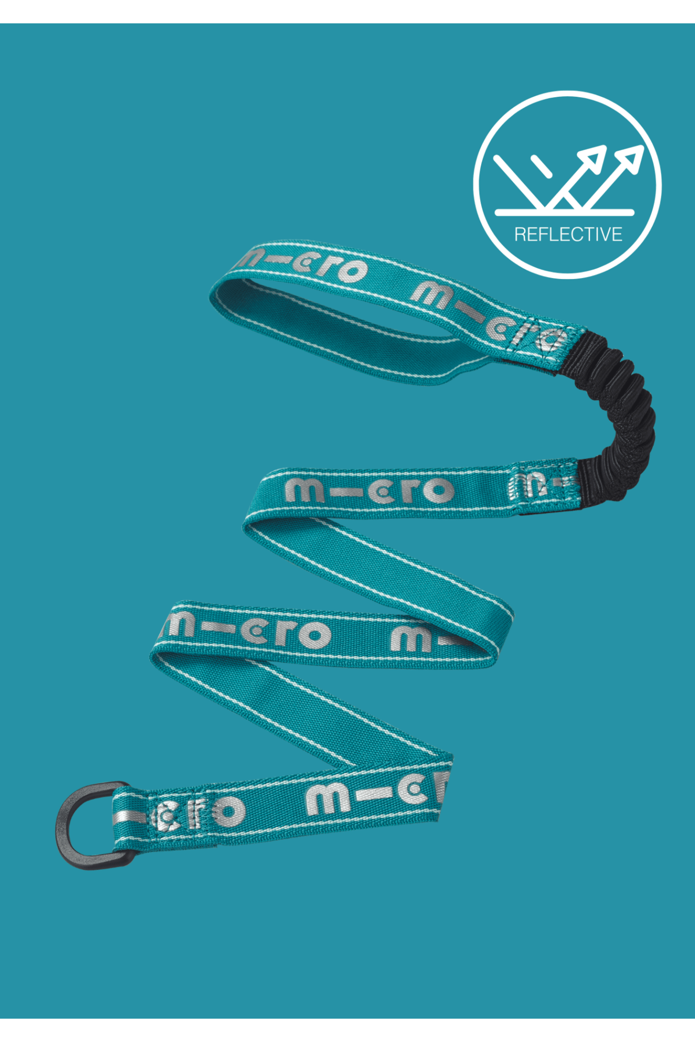 Micro Pull & Carry Strap Elastic Aqua Reflective van Micro Step | Kids Conceptstore Le Fanfare