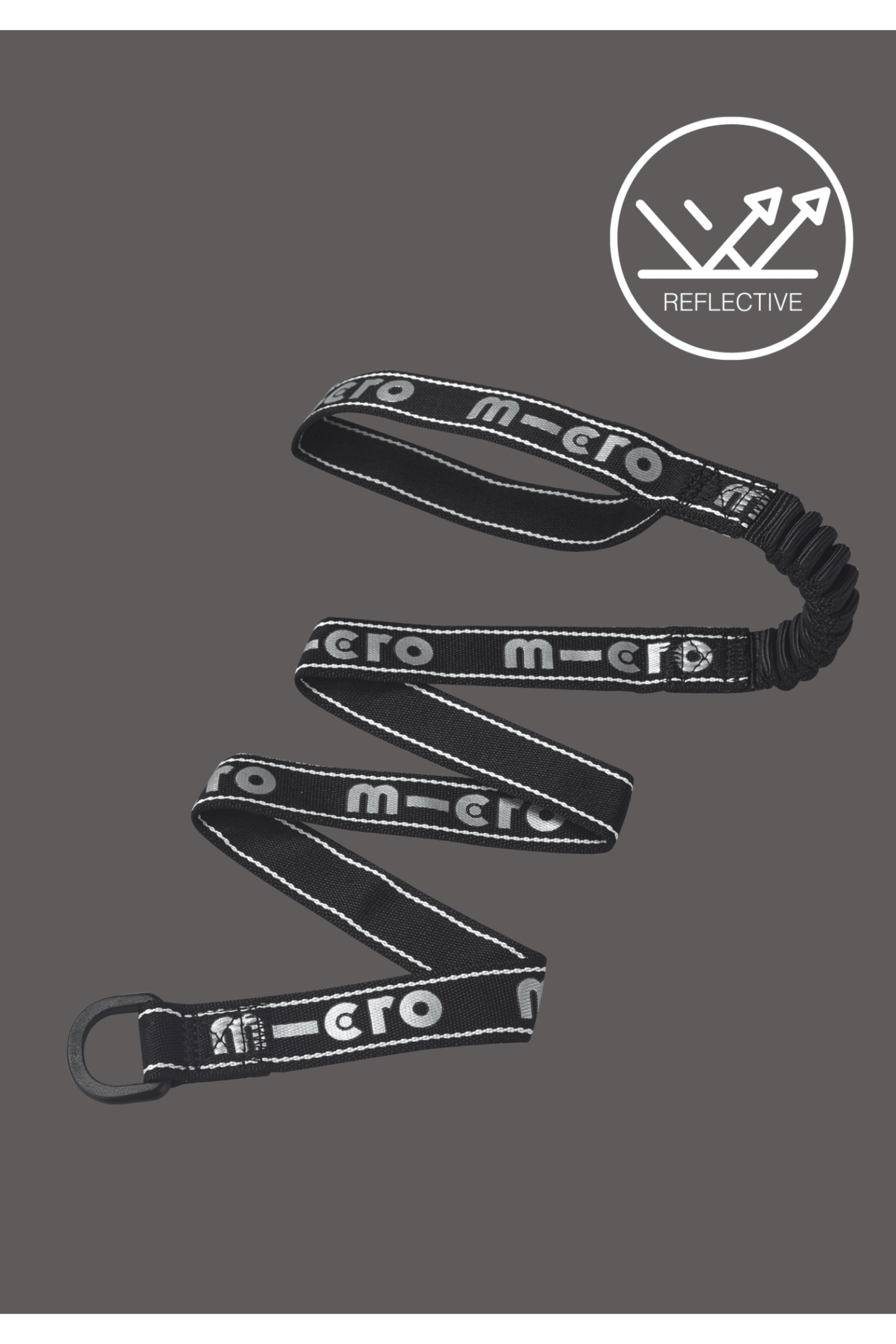 Micro Pull & Carry Strap Elastic Black Reflective van Micro Step | Kids Conceptstore Le Fanfare