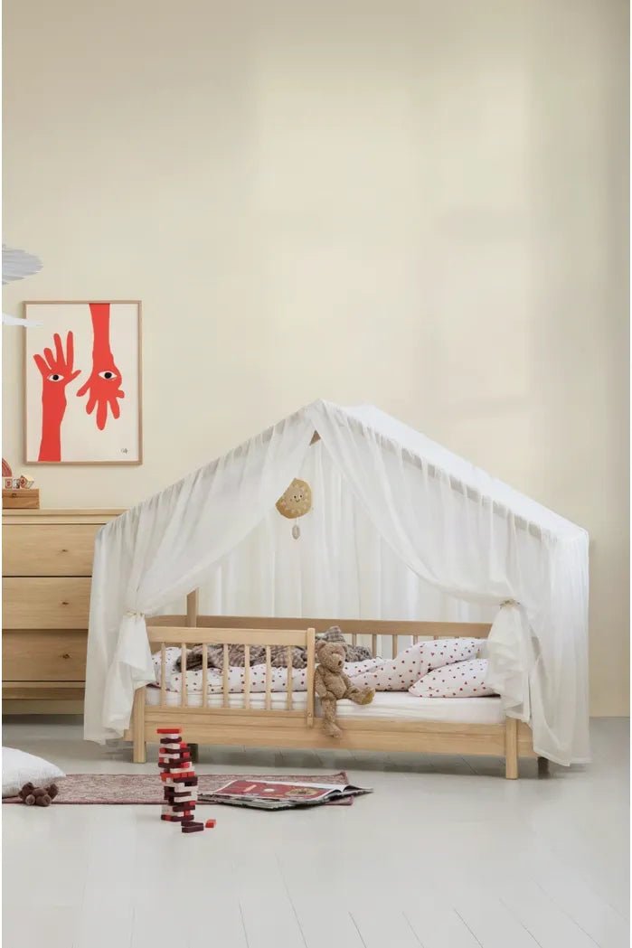 Mini+ house bed, 68x162 cm, oak van Oliver Furniture | Kids Conceptstore Le Fanfare