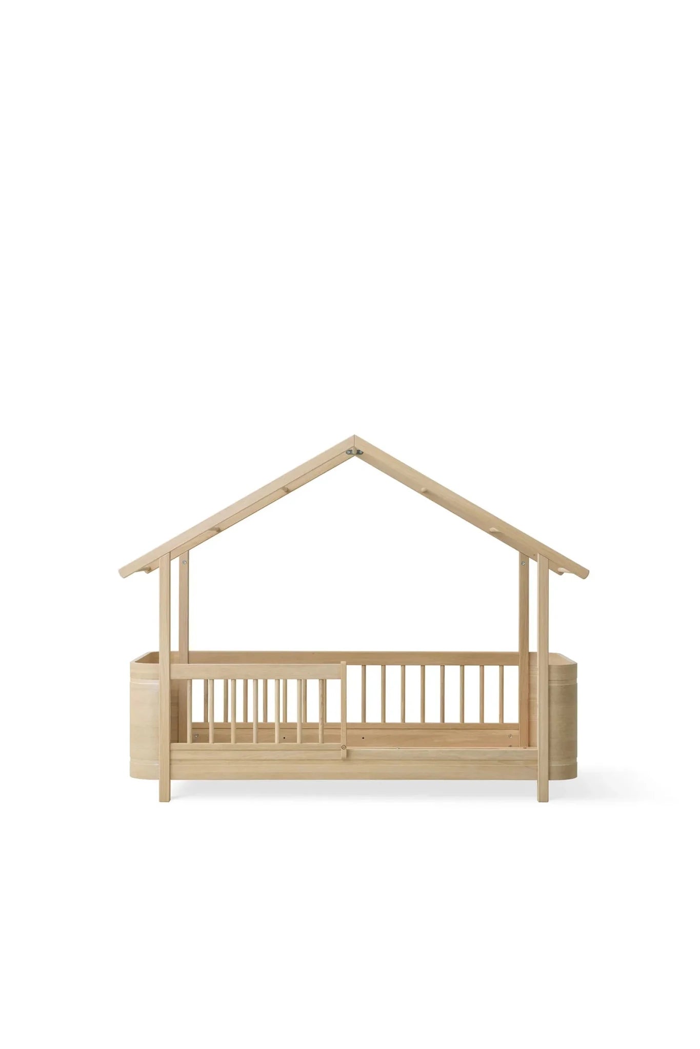 Mini+ house bed, 68x162 cm, oak van Oliver Furniture | Kids Conceptstore Le Fanfare