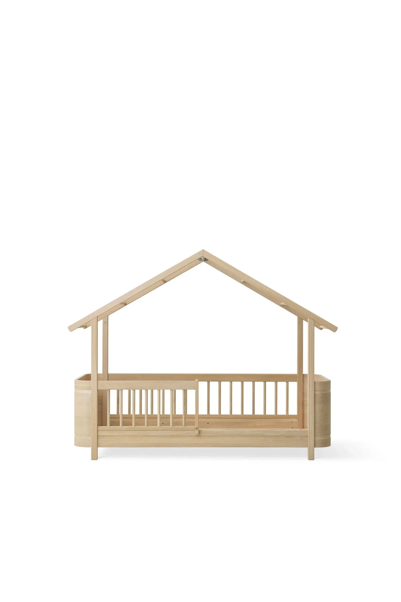 Mini+ house bed, 68x162 cm, oak van Oliver Furniture | Kids Conceptstore Le Fanfare