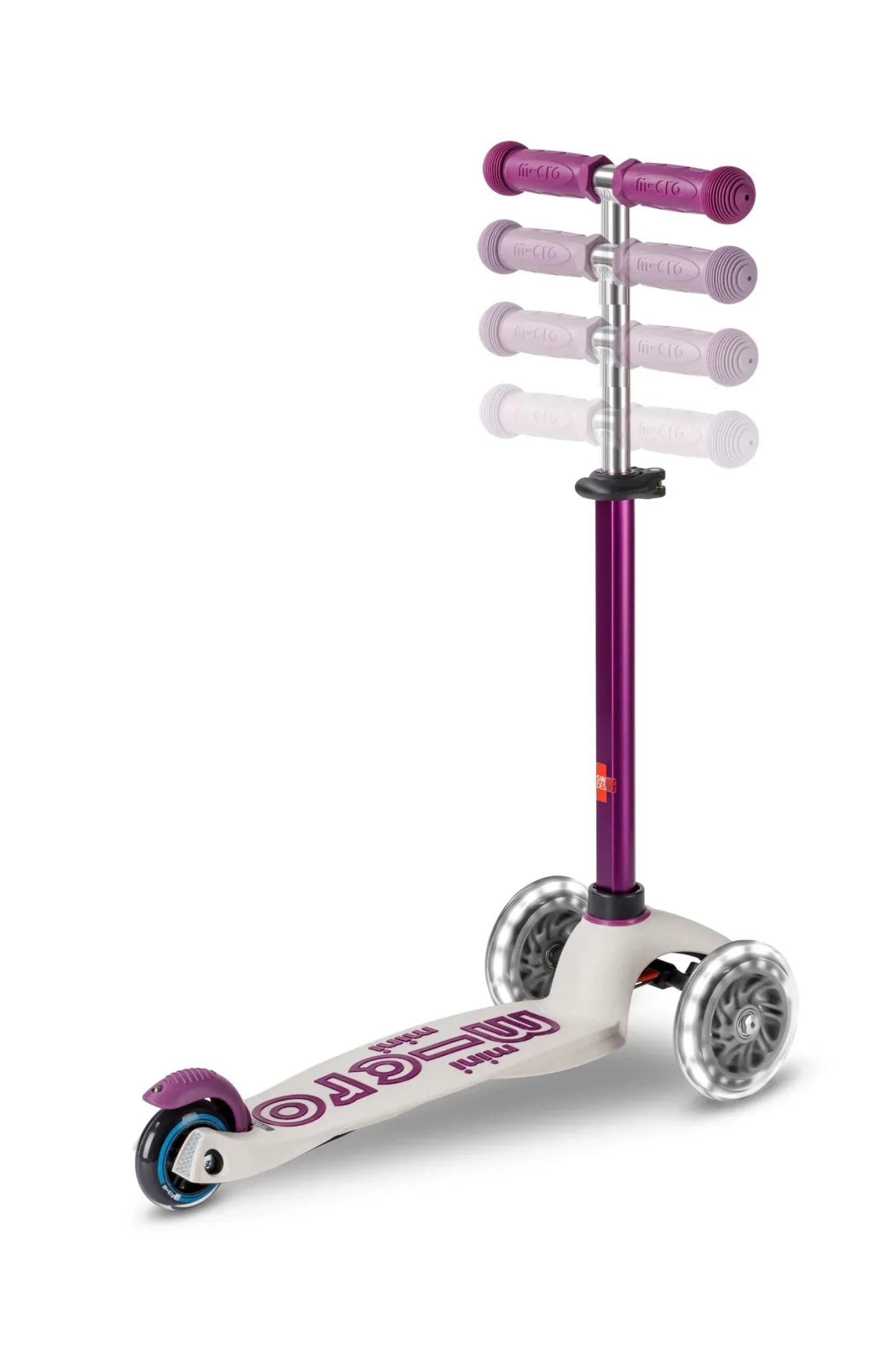 Mini Micro step Deluxe ECO LED paars van Micro Step | Kids Conceptstore Le Fanfare