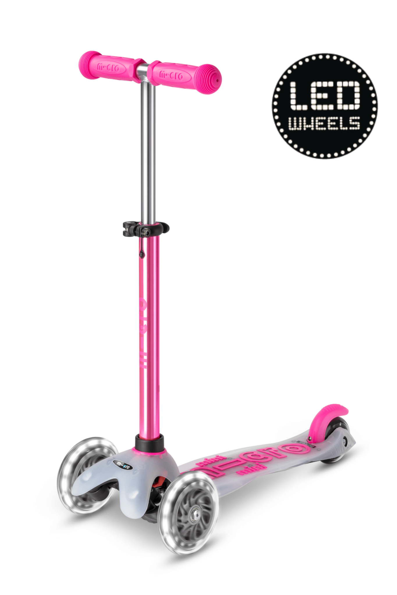 Mini Micro Step Deluxe Flux LED Neochrome Pink van Micro Step | Kids Conceptstore Le Fanfare