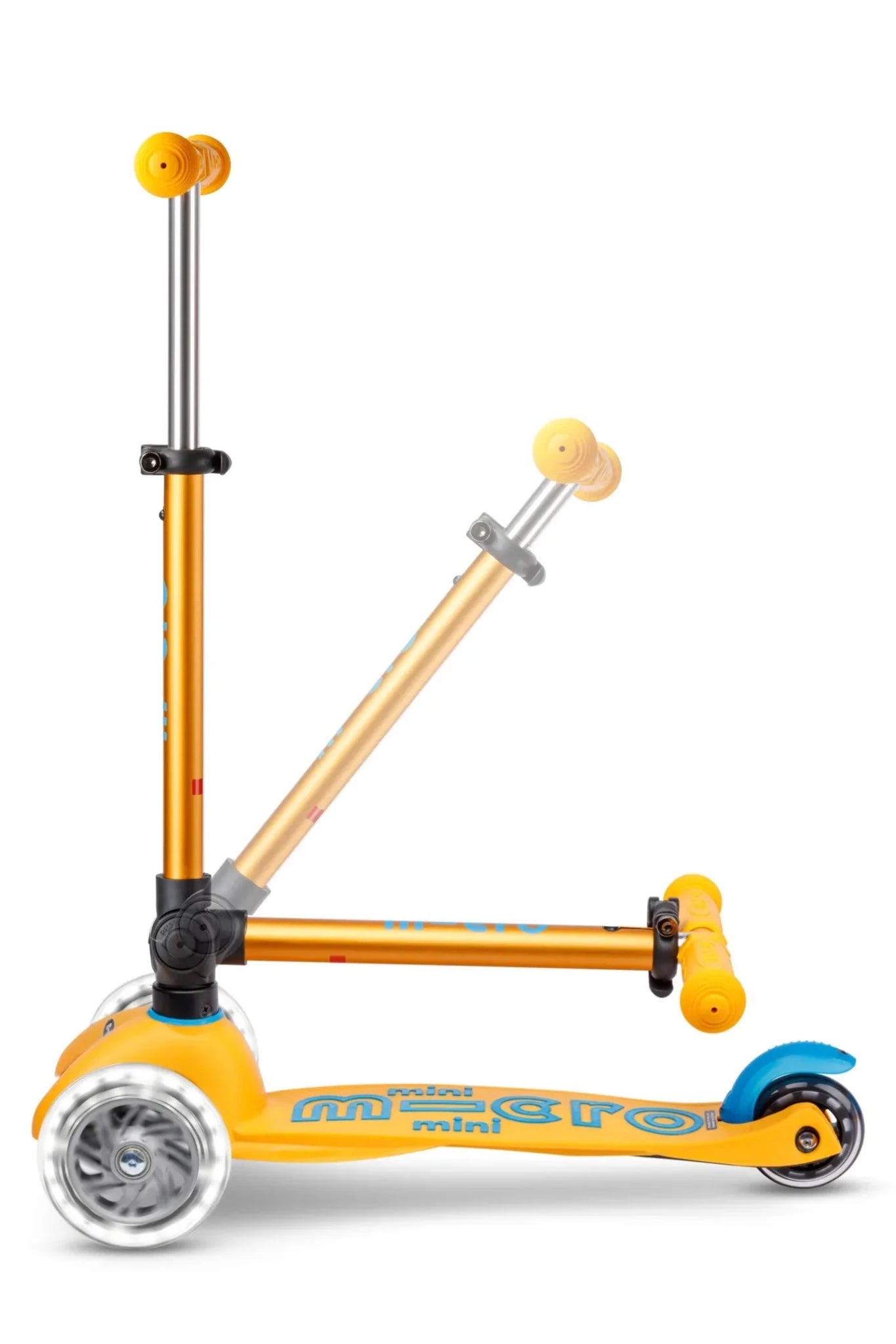 Mini Micro step Deluxe inklapbaar LED abrikoos Limited Edition van Micro Step | Kids Conceptstore Le Fanfare