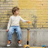 Mini Micro step Deluxe inklapbaar LED abrikoos Limited Edition van Micro Step | Kids Conceptstore Le Fanfare