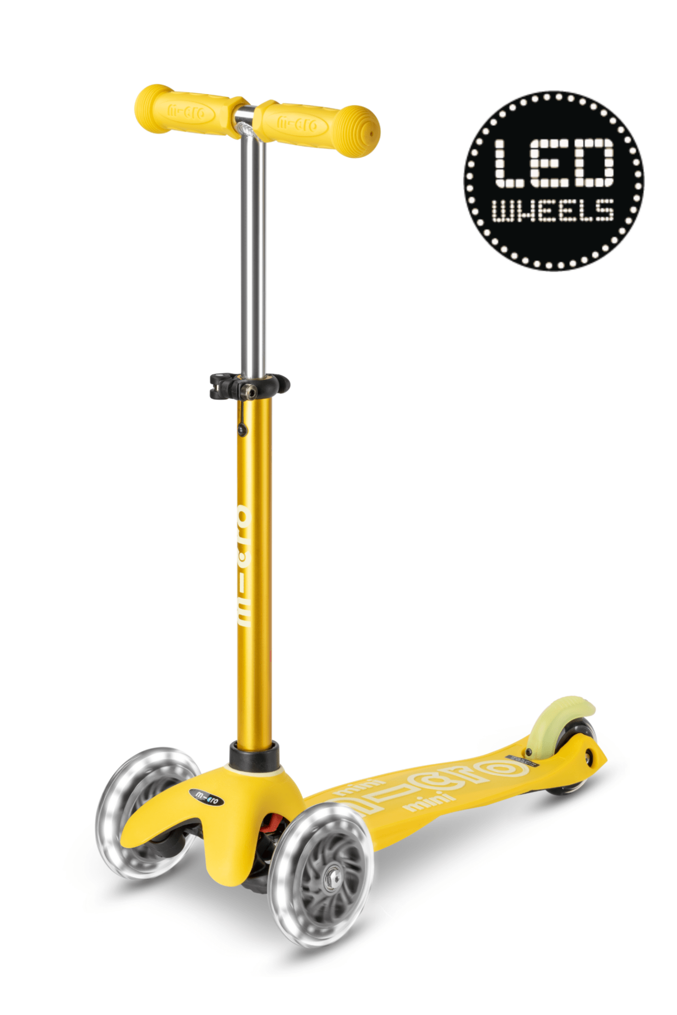 Mini Micro step Deluxe LED Geel van Micro Step | Kids Conceptstore Le Fanfare