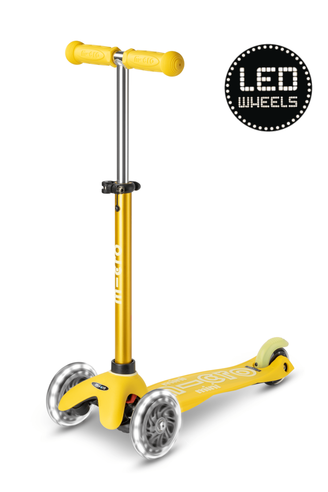 Mini Micro step Deluxe LED Geel van Micro Step | Kids Conceptstore Le Fanfare