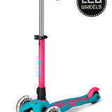Mini Micro step Deluxe LED Neon Aqua/Roze van Micro Step | Kids Conceptstore Le Fanfare