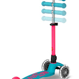 Mini Micro step Deluxe LED Neon Aqua/Roze van Micro Step | Kids Conceptstore Le Fanfare