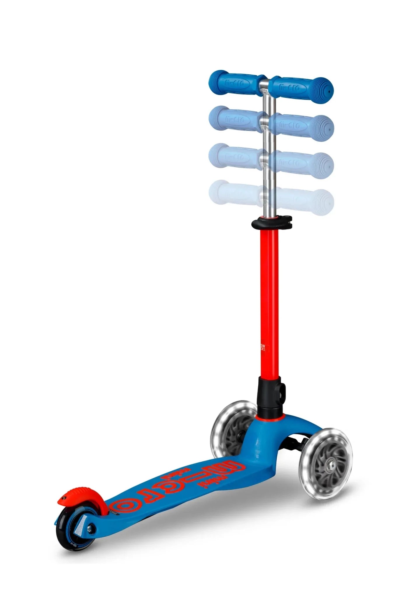 Mini Micro step Deluxe LED Neon Blauw/Rood van Micro Step | Kids Conceptstore Le Fanfare