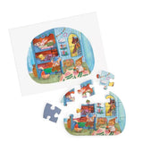Mini puzzel (4 x 12 st) - Les Minouchkas van Moulin Roty | Kids Conceptstore Le Fanfare