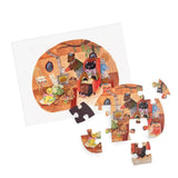 Mini puzzel (4 x 12 st) - Les Minouchkas van Moulin Roty | Kids Conceptstore Le Fanfare