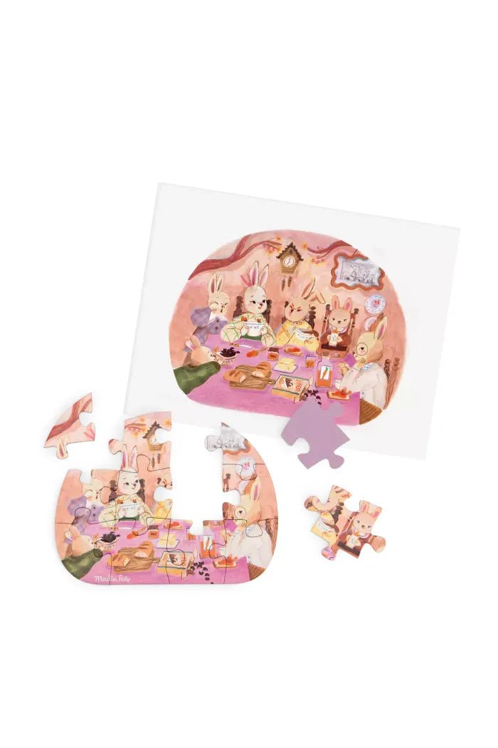 Mini puzzel (4 x 12 st) - Les Minouchkas van Moulin Roty | Kids Conceptstore Le Fanfare