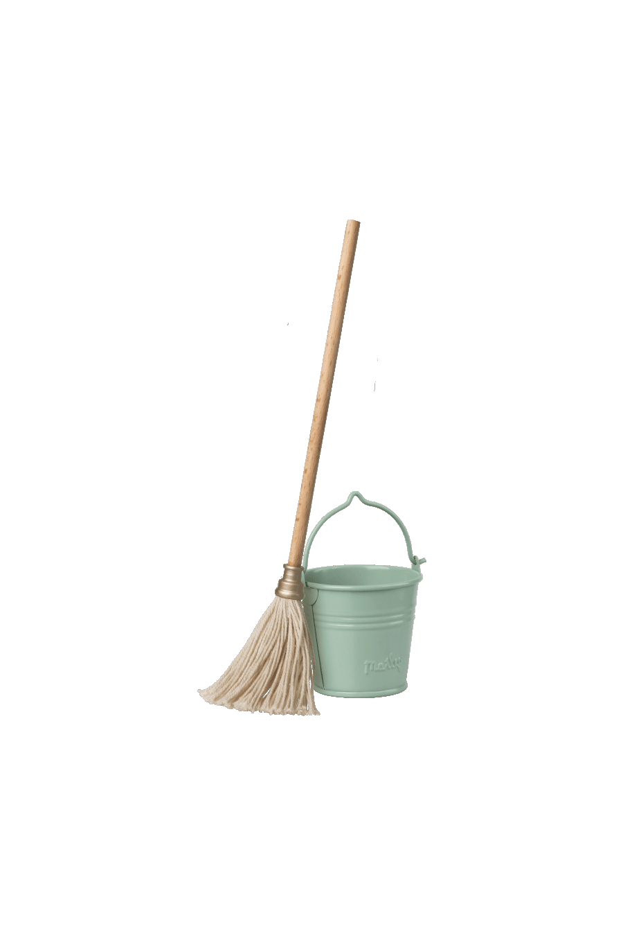 Miniature Bucket And Mop van Maileg | Kids Conceptstore Le Fanfare