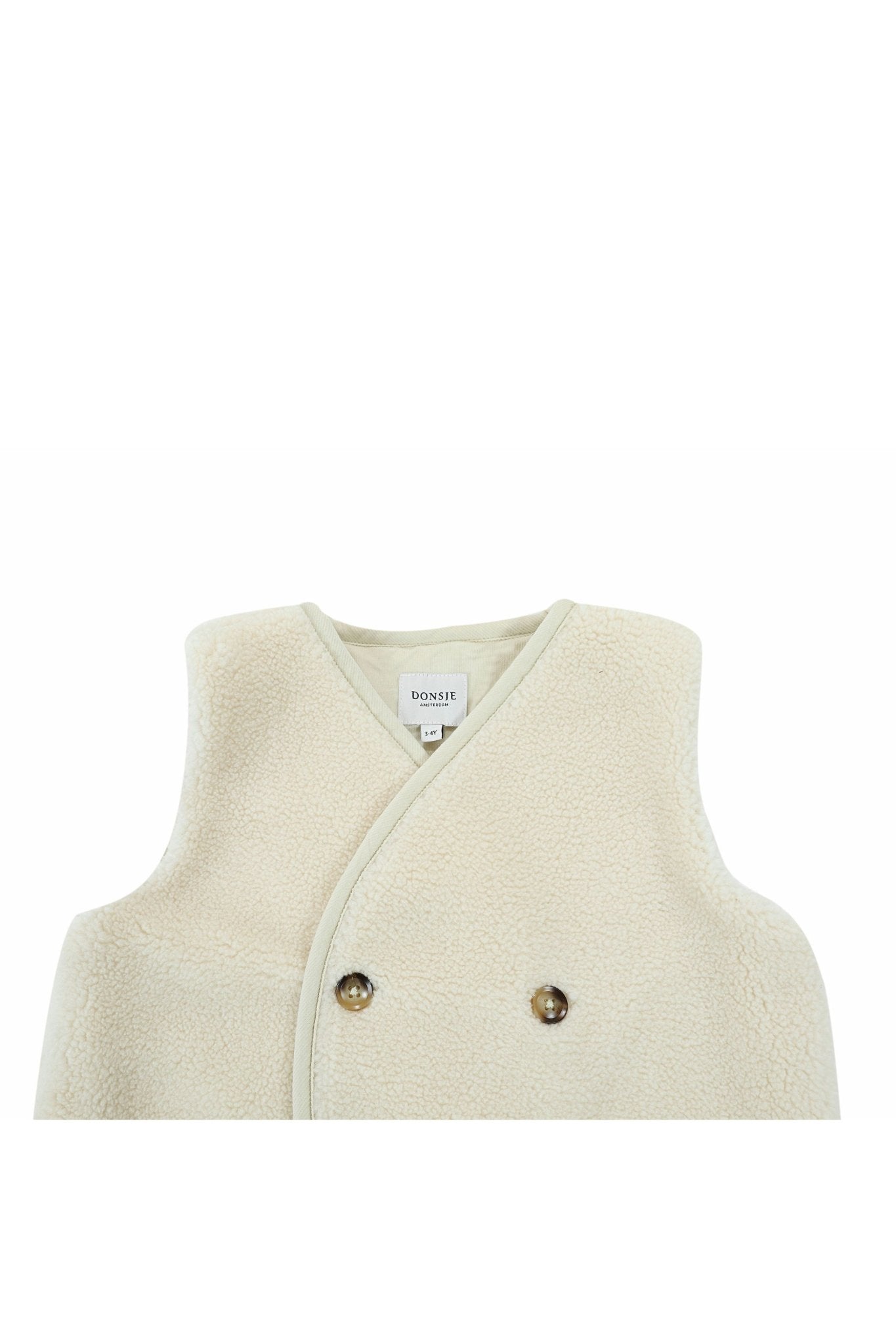 Monty Gilet - Cream van Donsje Amsterdam | Kids Conceptstore Le Fanfare