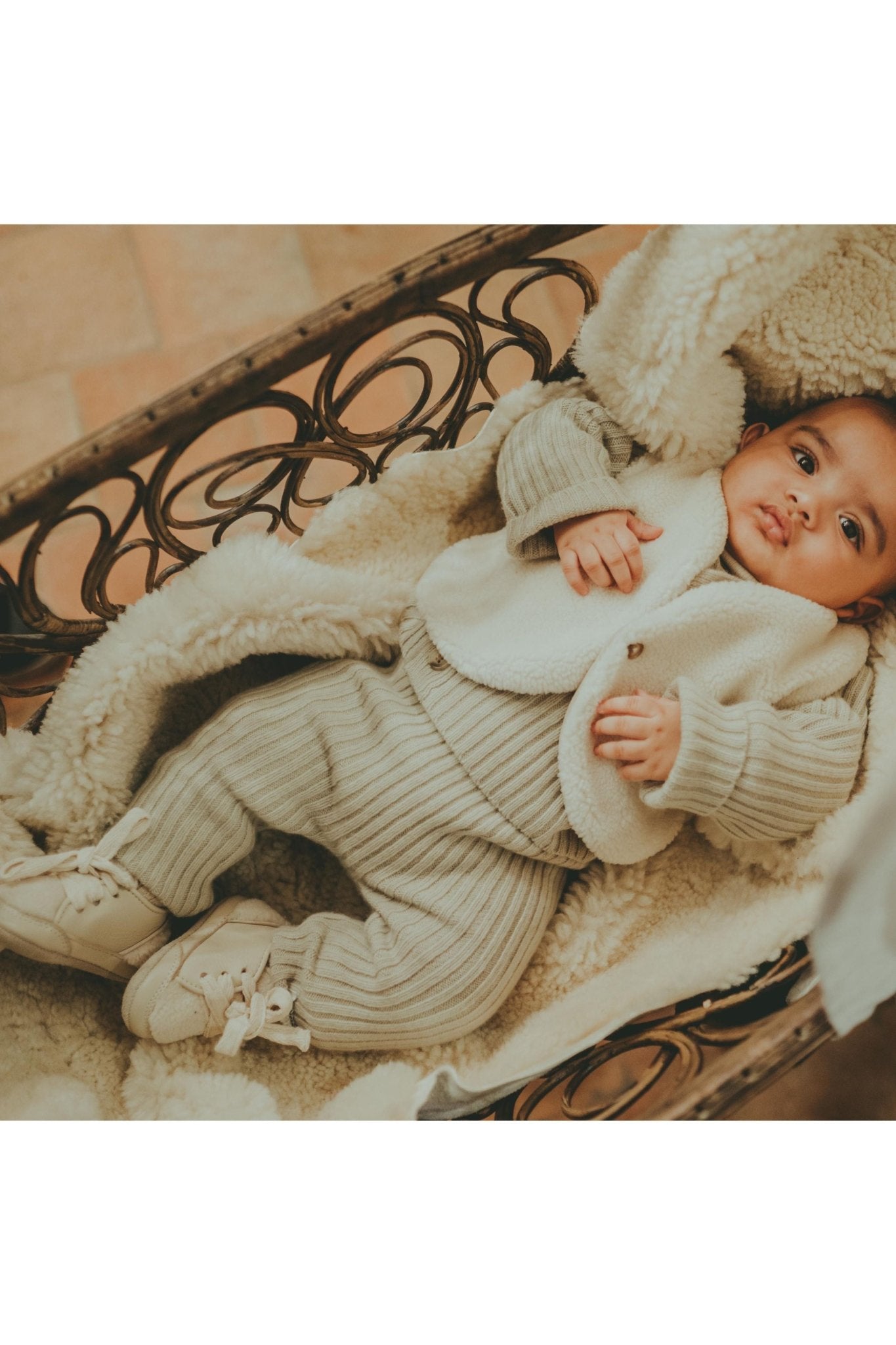 Monty Gilet - Cream van Donsje Amsterdam | Kids Conceptstore Le Fanfare