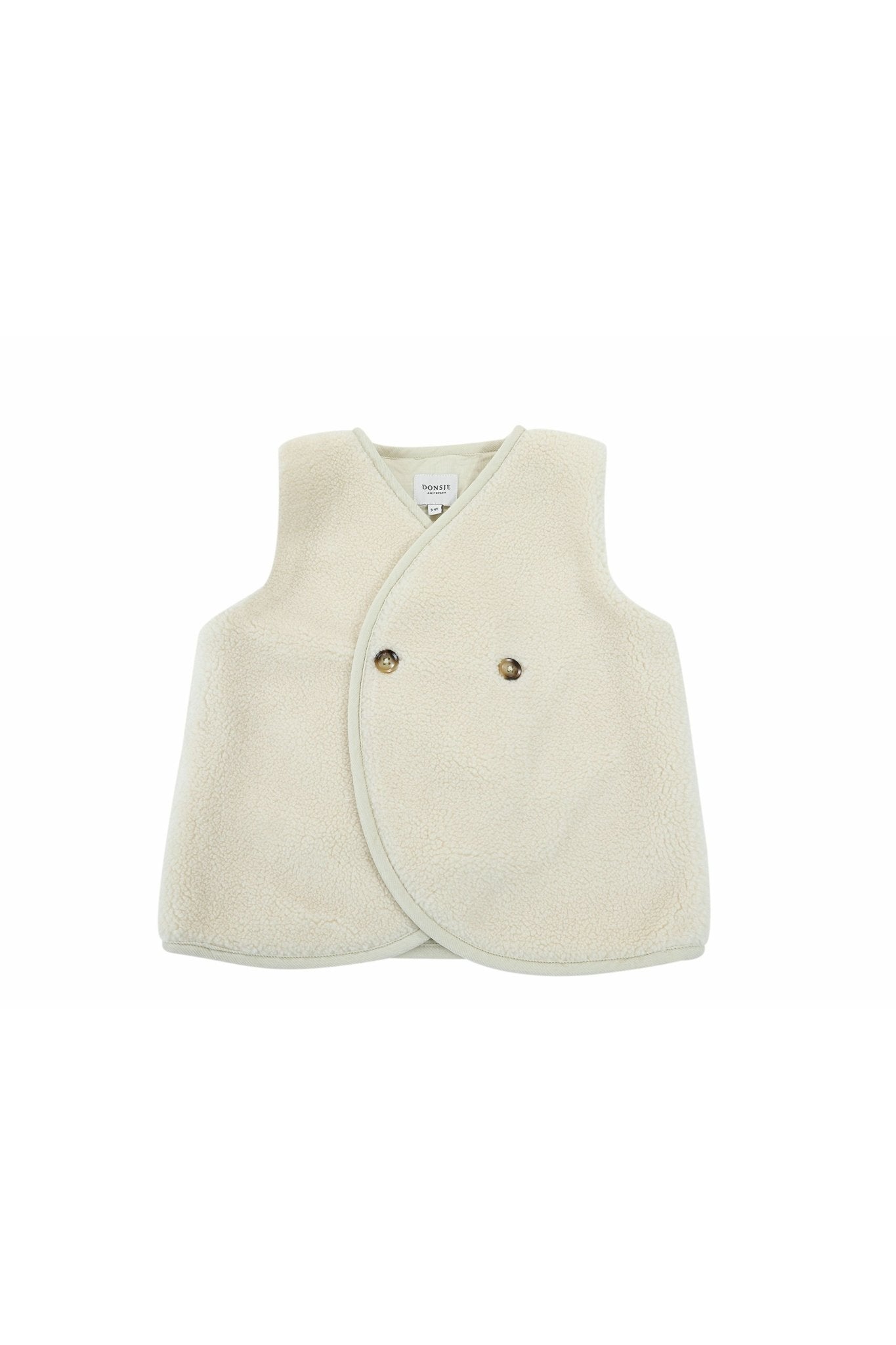 Monty Gilet - Cream van Donsje Amsterdam | Kids Conceptstore Le Fanfare