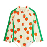 Strawberries aop ls uv swimsuit - Off-white