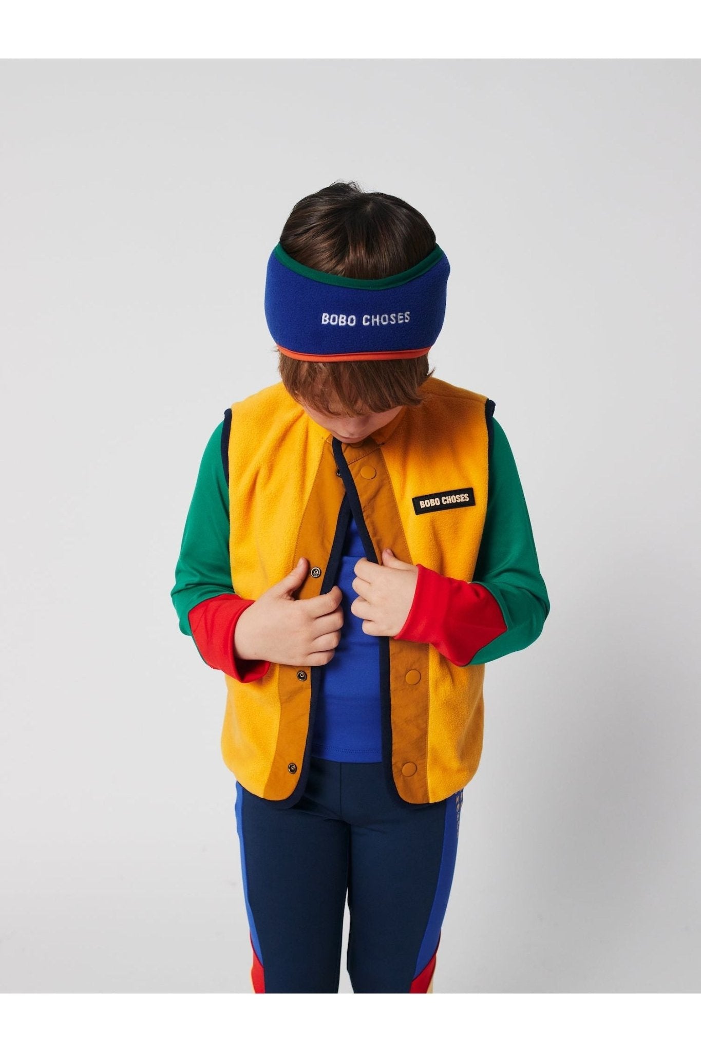 Multicolor Tiles reversible vest Multicolor van Bobo Choses | Kids Conceptstore Le Fanfare