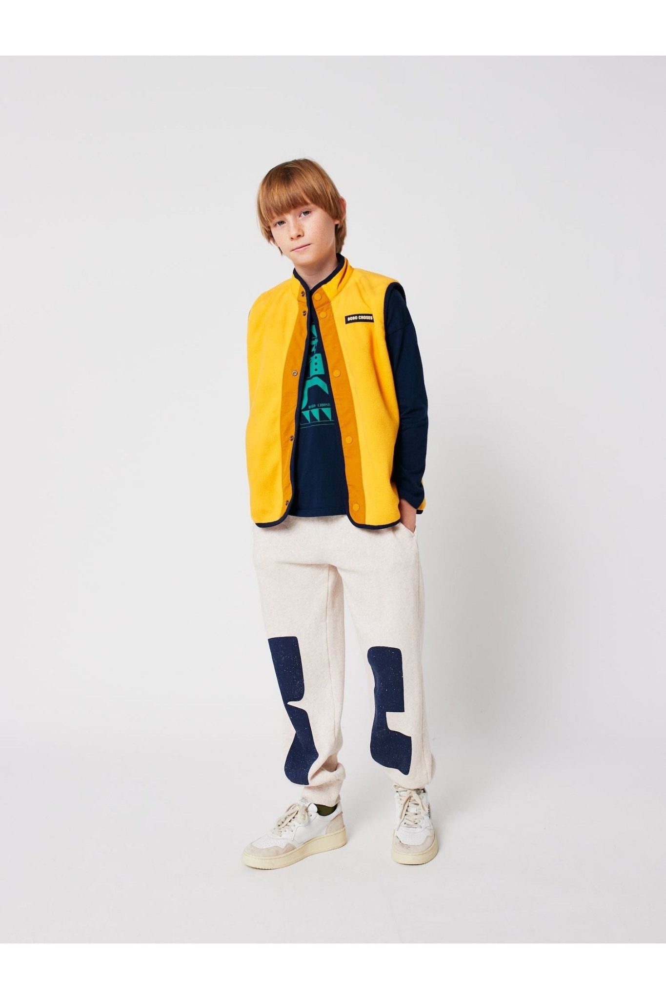 Multicolor Tiles reversible vest Multicolor van Bobo Choses | Kids Conceptstore Le Fanfare