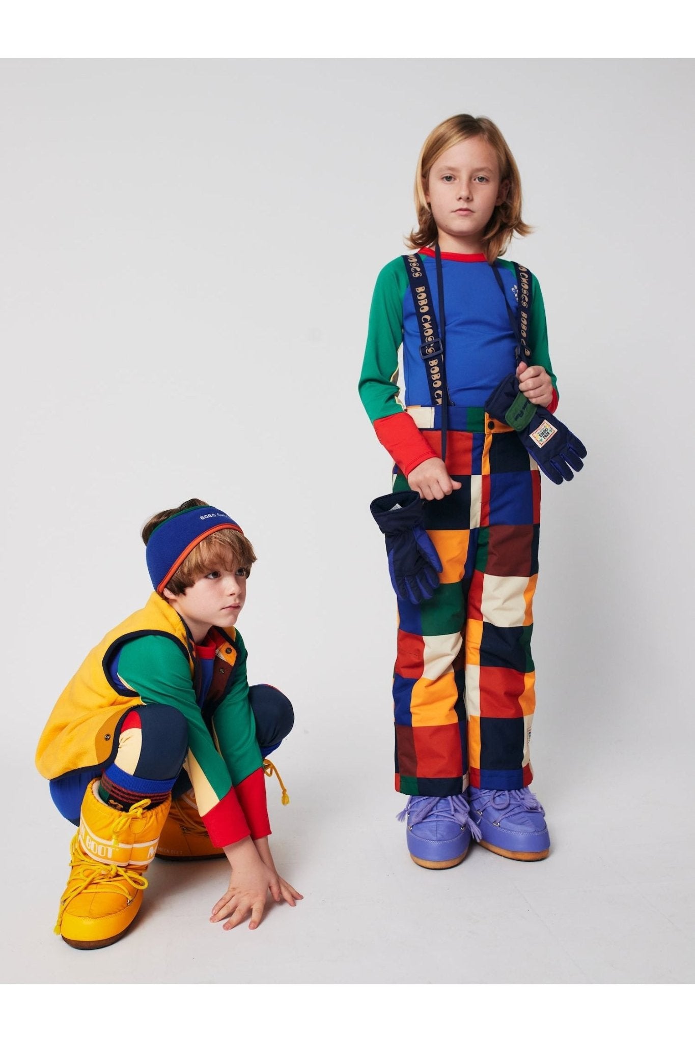 Multicolor Tiles reversible vest Multicolor van Bobo Choses | Kids Conceptstore Le Fanfare