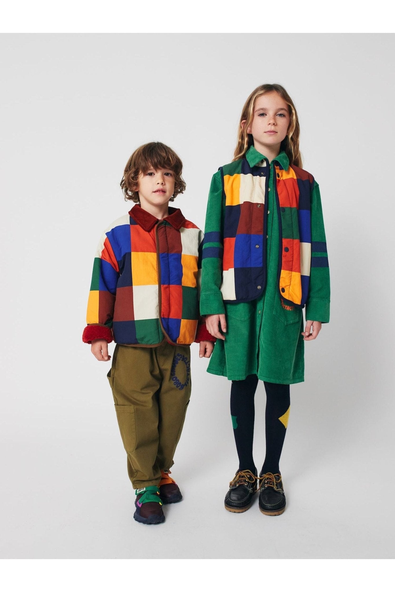 Multicolor Tiles reversible vest Multicolor van Bobo Choses | Kids Conceptstore Le Fanfare