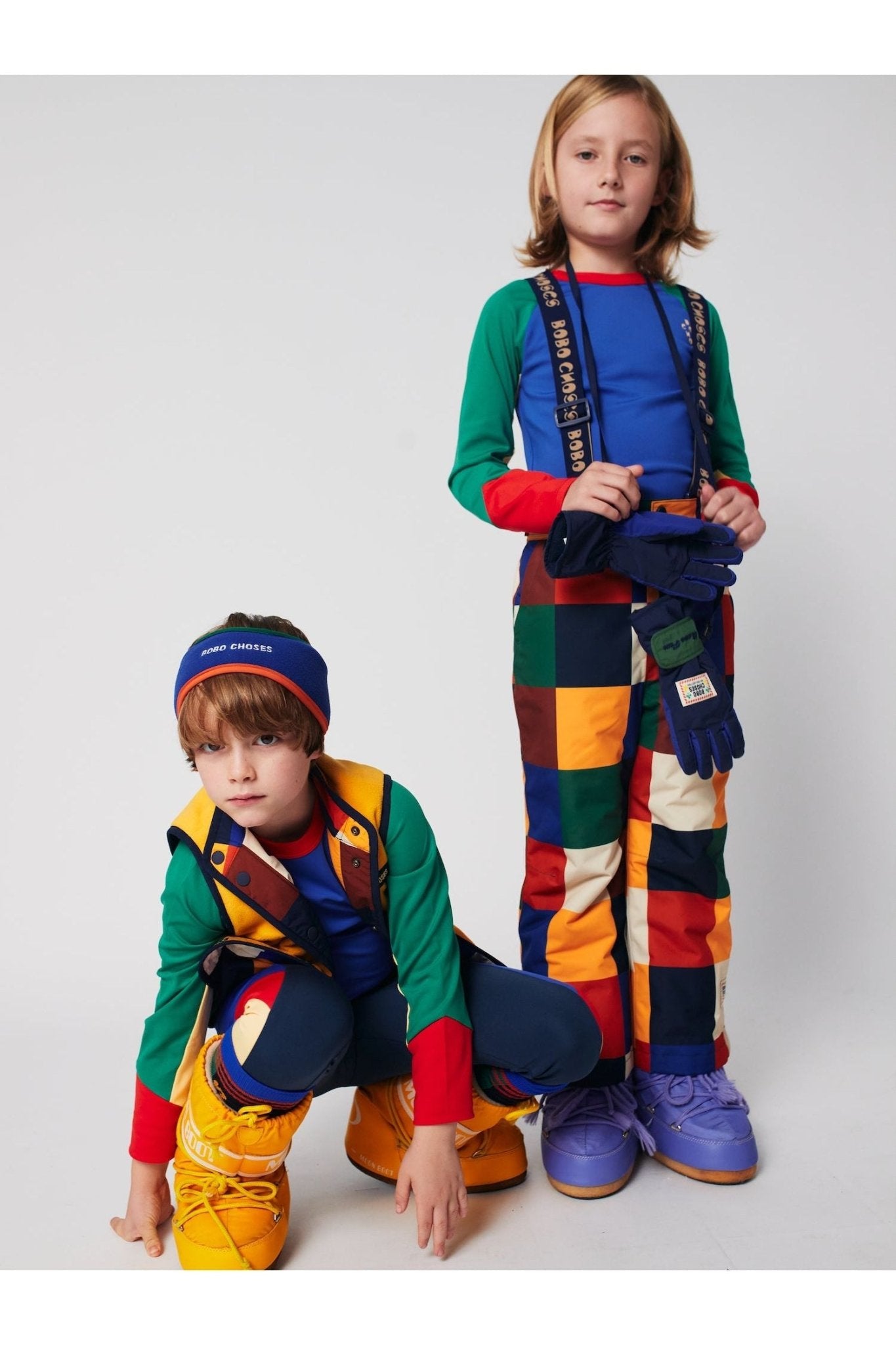 Multicolor Tiles reversible vest Multicolor van Bobo Choses | Kids Conceptstore Le Fanfare