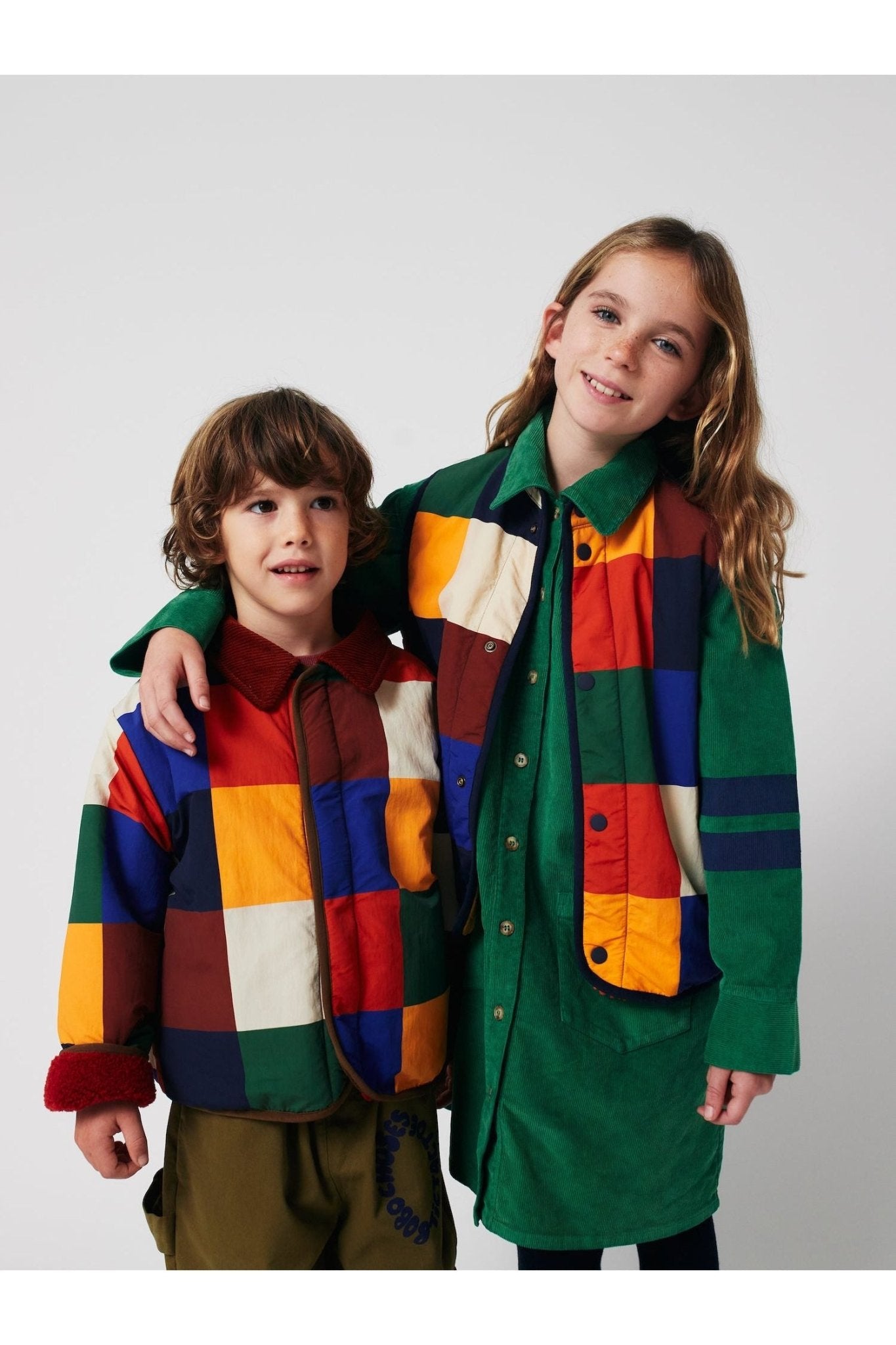 Multicolor Tiles reversible vest Multicolor van Bobo Choses | Kids Conceptstore Le Fanfare