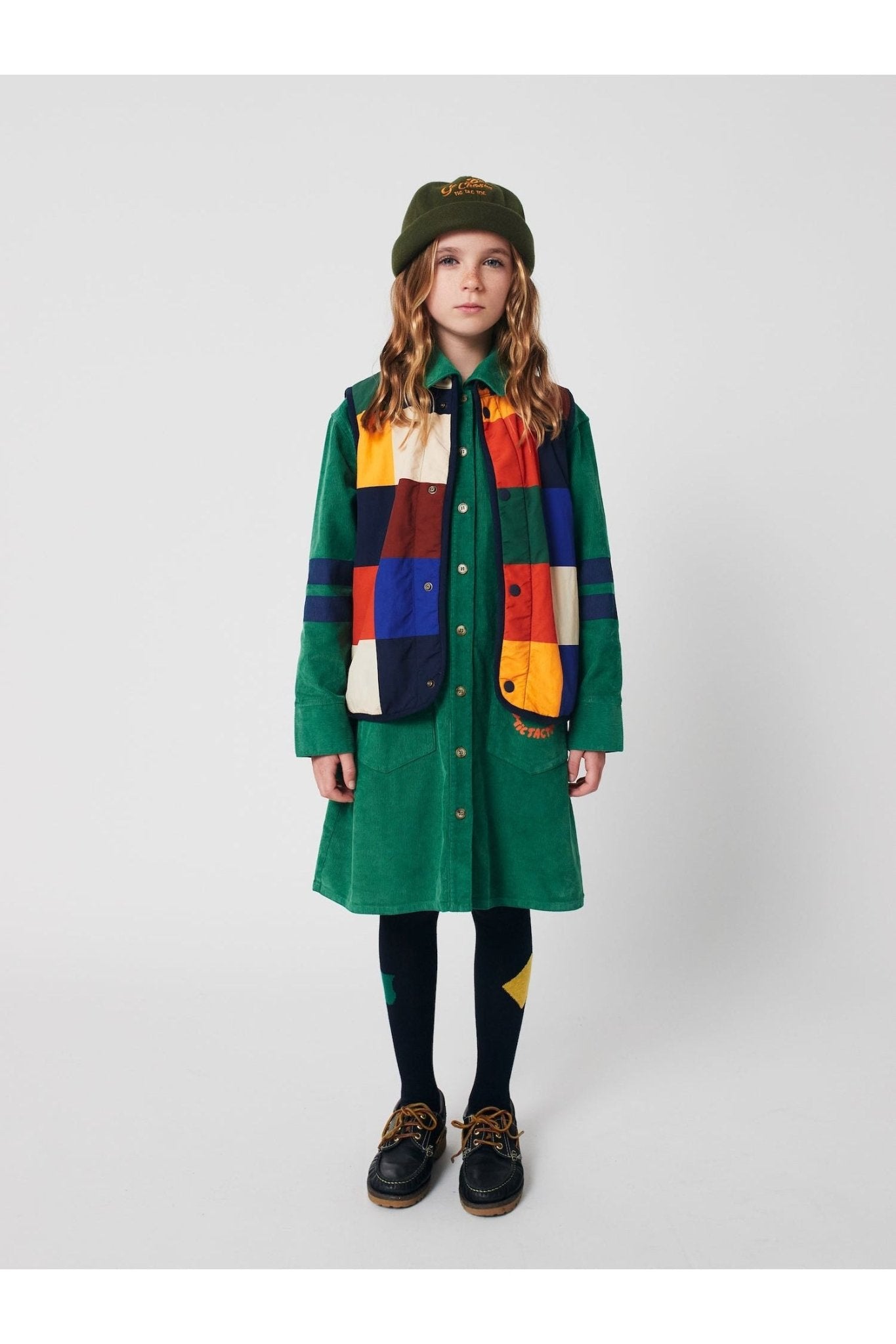 Multicolor Tiles reversible vest Multicolor van Bobo Choses | Kids Conceptstore Le Fanfare