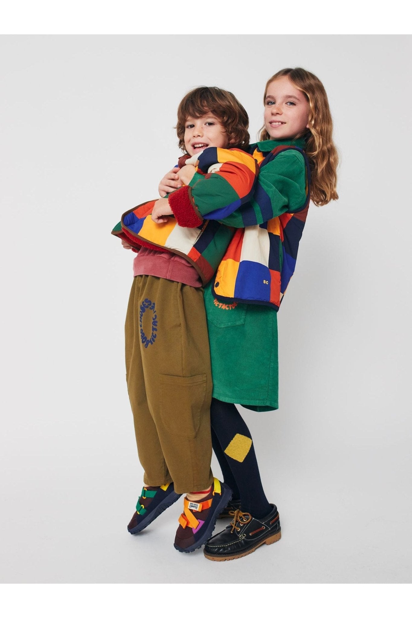 Multicolor Tiles reversible vest Multicolor van Bobo Choses | Kids Conceptstore Le Fanfare