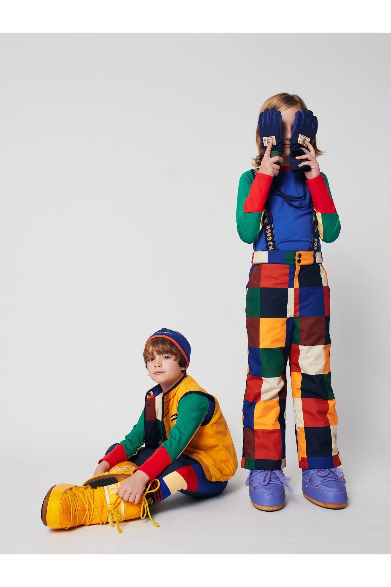 Multicolor Tiles reversible vest Multicolor van Bobo Choses | Kids Conceptstore Le Fanfare
